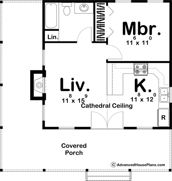Cottage Floor Plan - Main Floor Plan #455-287