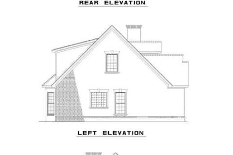 Home Plan - Exterior - Rear Elevation for Traditional House Plan #17-285 - 3 bed, 2.5 bath