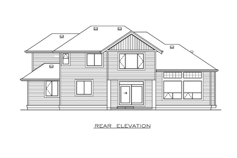 Home Plan - Exterior - Rear Elevation for Craftsman House Plan #1100-117 - 3 bed, 2.5 bath