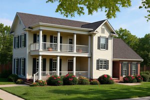 Southern Exterior - Front Elevation Plan #17-2031