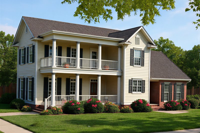 Southern Style House Plan - 4 Beds 2.5 Baths 1701 Sq/Ft Plan #17-2031 Exterior