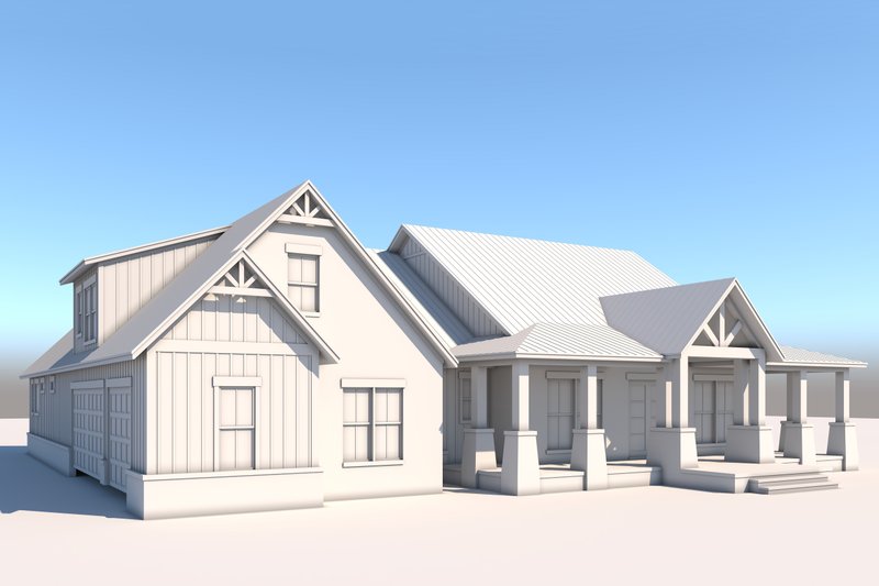 House Blueprint - Exterior - Front Elevation 4 for Farmhouse House Plan #430-300 - 4 bed, 3.5 bath