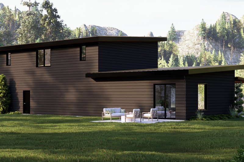 Architectural House Design - Exterior - Rear Elevation for Contemporary House Plan #1064-399 - 3 bed, 2.5 bath