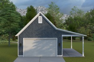 Home Plan - Exterior - Front Elevation for Bungalow House Plan #1060-351, 0.5 bath
