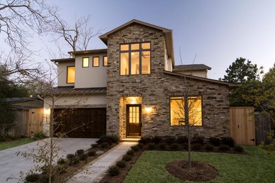 Exterior - Front Elevation for Modern House Plan #449-17 - 4 bed, 3.5 bath