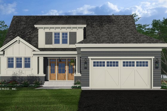 Exterior - Front Elevation 4 for Craftsman House Plan #51-1300 - 3 bed, 3.5 bath