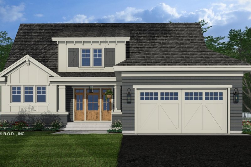 Architectural House Design - Exterior - Front Elevation 4 for Craftsman House Plan #51-1300 - 3 bed, 3.5 bath