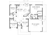 Adobe / Southwestern Style House Plan - 3 Beds 2 Baths 1582 Sq/Ft Plan #1-314 