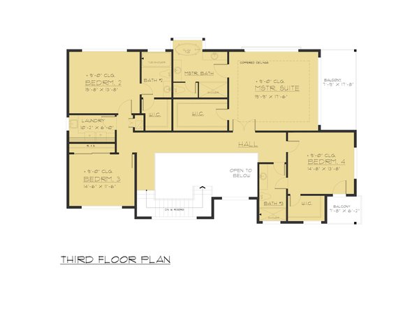 Home Plan - Modern Floor Plan - Upper Floor Plan #1066-84
