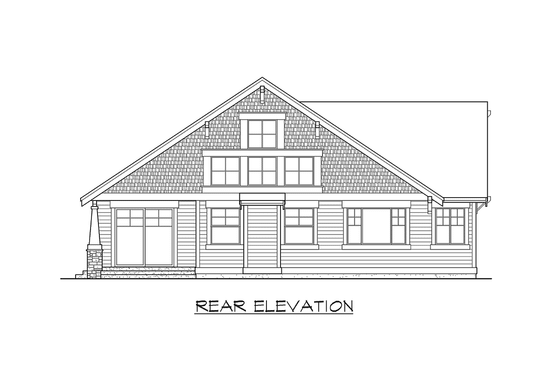 Exterior - Other Elevation 2 for Craftsman House Plan #132-198 - 3 bed, 2 bath