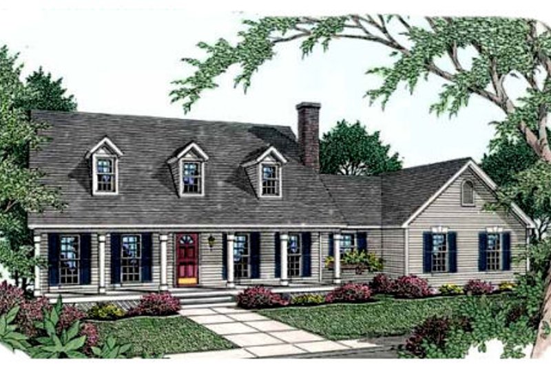 Home Plan - Southern Exterior - Front Elevation Plan #406-218