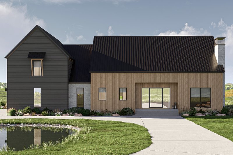 House Plan Design - Exterior - Front Elevation for Modern House Plan #455-351 - 4 bed, 3.5 bath