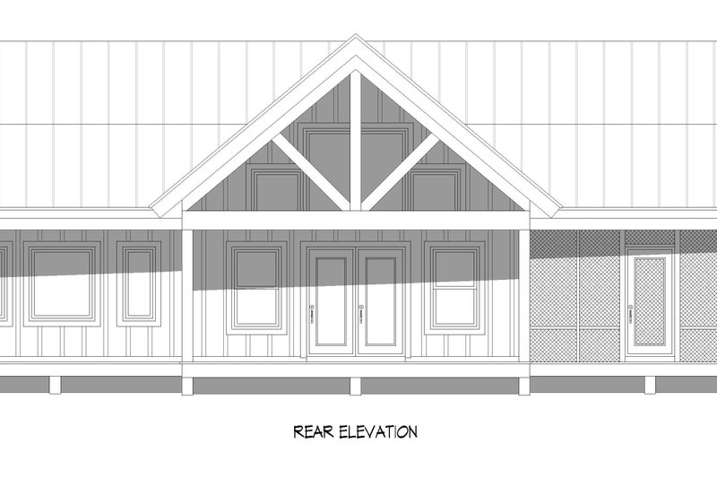 Dream House Plan - Exterior - Rear Elevation 1 for Country House Plan #932-607 - 2 bed, 2 bath