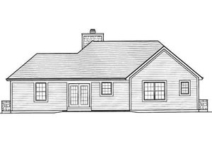 Exterior - Rear Elevation for Traditional House Plan #46-416 - 3 bed, 2 bath