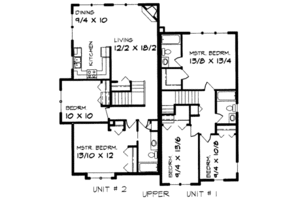 Floor Plan - Upper Floor for Traditional House Plan #303-375 - 3 bed, 2.5 bath