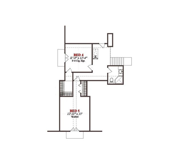 Traditional Floor Plan - Upper Floor Plan #63-323