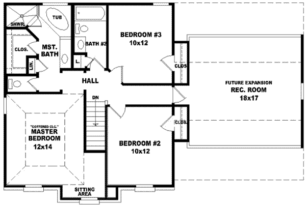 European Floor Plan - Upper Floor Plan #81-659