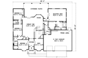 Adobe / Southwestern Style House Plan - 4 Beds 3 Baths 2969 Sq/Ft Plan #1-1204 