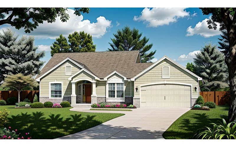 Dream House Plan - Craftsman Exterior - Front Elevation Plan #58-185