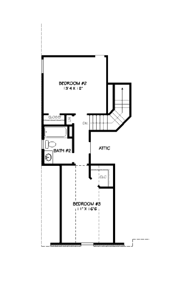 European Floor Plan - Upper Floor Plan #424-37