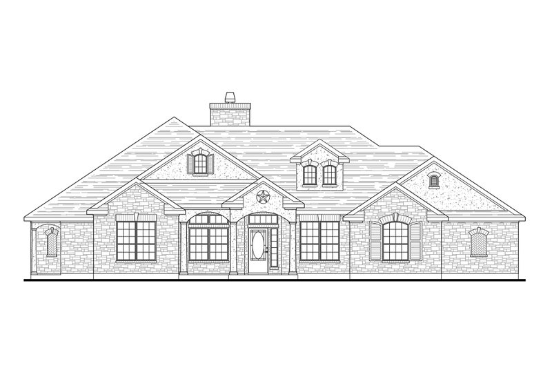 Home Plan - Exterior - Front Elevation 3 for Traditional House Plan #80-145 - 3 bed, 3 bath