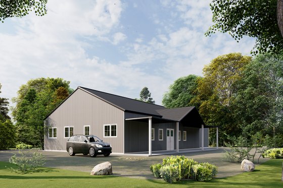 Exterior - Other Elevation for Barndominium House Plan #1107-5 - 4 bed, 3 bath