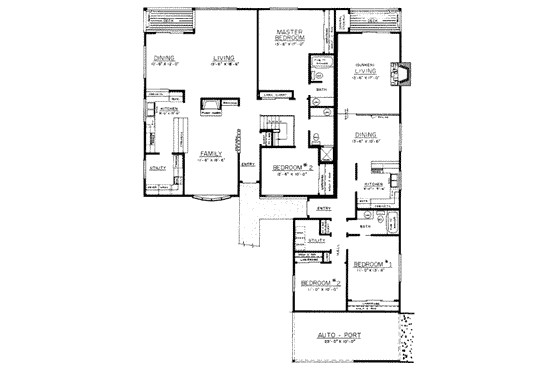 Floor Plan - Main Floor House Plan #303-170 - 2 bed, 1 bath