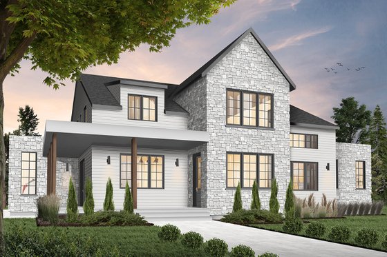 Exterior - Front Elevation 6 for Farmhouse House Plan #23-2691 - 4 bed, 3.5 bath