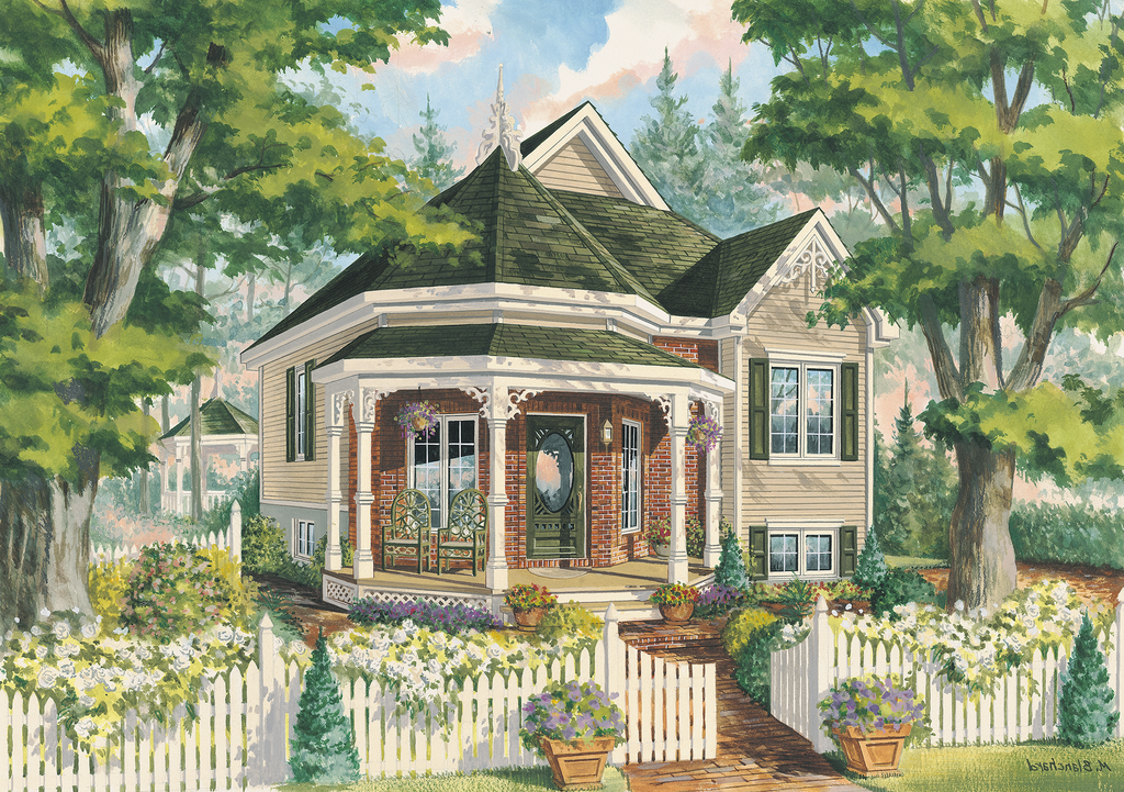 Victorian Style House Plan - 1 Beds 1 Baths 708 Sq/Ft Plan #25-4773