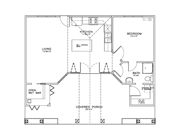 Craftsman Floor Plan - Main Floor Plan #8-287