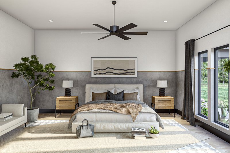 House Plan Design - Interior - Master Bedroom 1 for Barndominium House Plan #455-542 - 3 bed, 4.5 bath