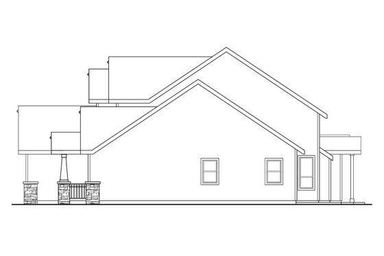 Exterior - Other Elevation 2 for Craftsman House Plan #124-819 - 4 bed, 3.5 bath