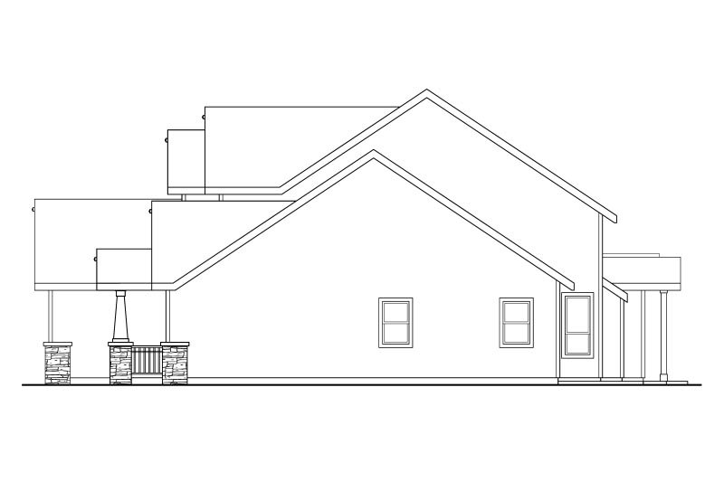 Home Plan - Exterior - Other Elevation 2 for Craftsman House Plan #124-819 - 4 bed, 3.5 bath