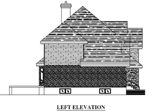 Exterior - Other Elevation 1 for European House Plan #138-327 - 4 bed, 1.5 bath