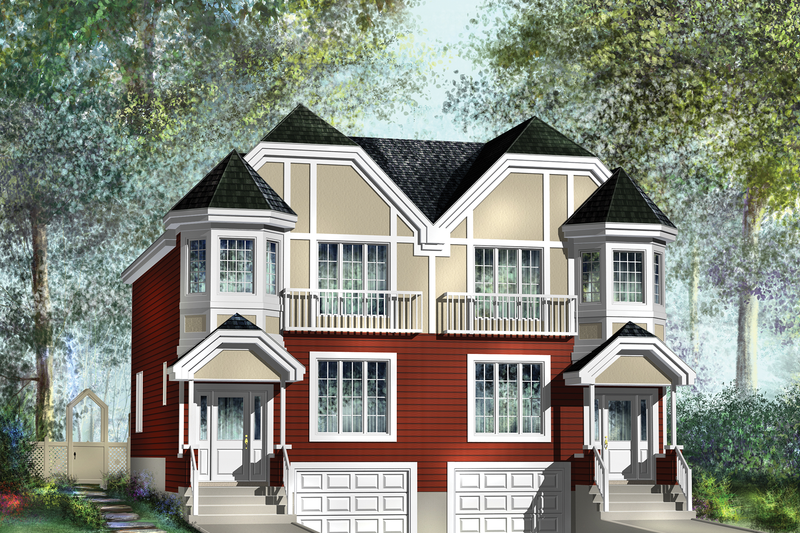 Architectural House Design - European Exterior - Front Elevation Plan #25-4393