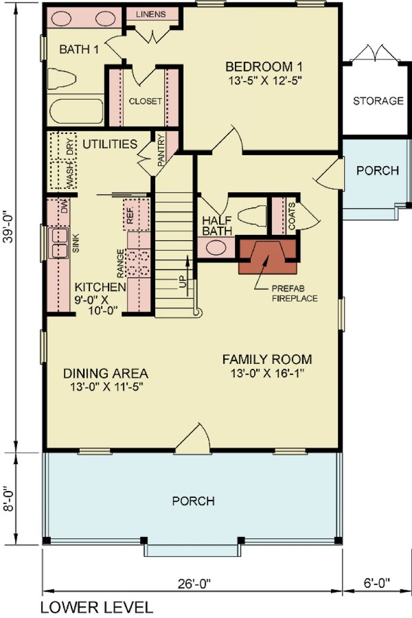 Architectural House Design - Log Floor Plan - Main Floor Plan #54-658