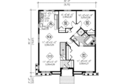 Cottage Style House Plan - 3 Beds 1 Baths 1108 Sq/Ft Plan #25-1081 