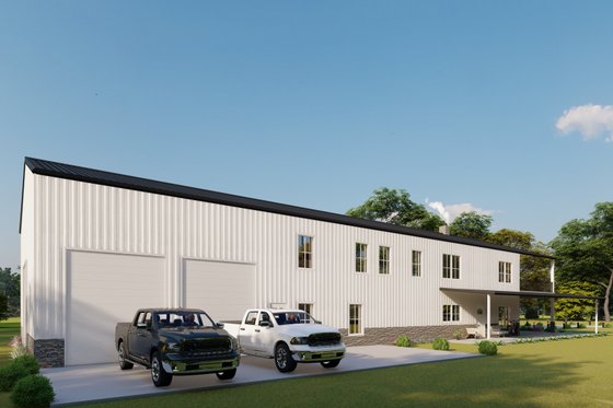 Exterior - Other Elevation 4 for Barndominium House Plan #1107-42 - 4 bed, 3.5 bath