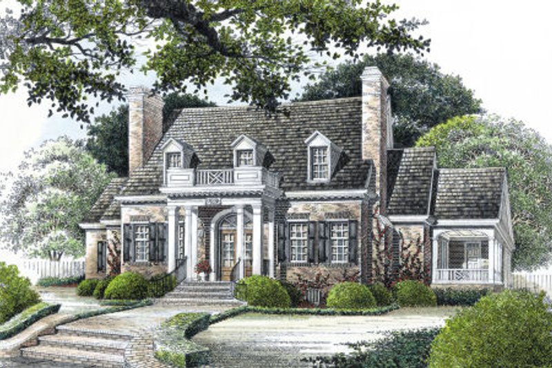 Home Plan - Classical Exterior - Front Elevation Plan #429-16