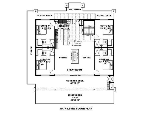 Dream House Plan - Craftsman Floor Plan - Main Floor Plan #117-1066