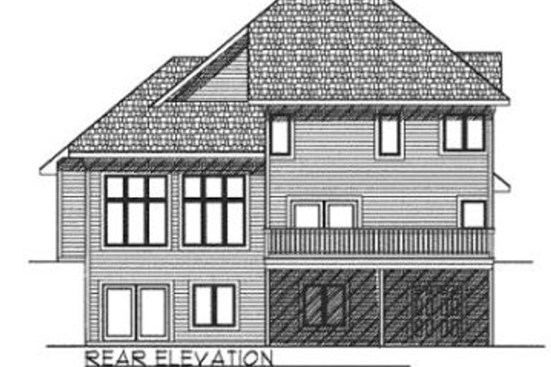 Dream House Plan - Exterior - Rear Elevation for Traditional House Plan #70-395 - 3 bed, 2.5 bath