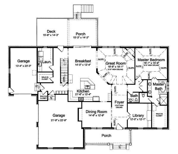 Home Plan - Traditional Floor Plan - Main Floor Plan #46-406