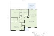 Traditional Style House Plan - 3 Beds 1 Baths 930 Sq/Ft Plan #17-106 Floor 