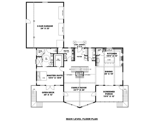 Farmhouse Floor Plan - Main Floor Plan #117-956