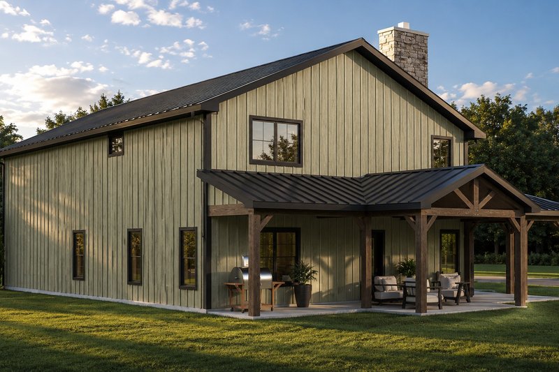 House Blueprint - Exterior - Other Elevation 1 for Barndominium House Plan #1064-511 - 3 bed, 2.5 bath
