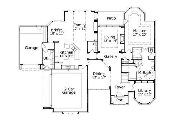 Colonial Floor Plan - Main Floor Plan #411-425