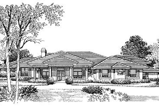 Exterior - Front Elevation for Modern House Plan #417-433 - 4 bed, 5 bath