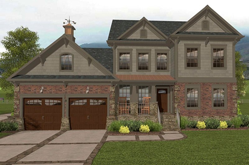 Home Plan - Craftsman Exterior - Front Elevation Plan #56-702