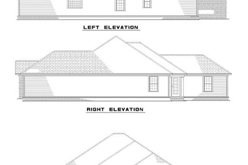 Home Plan - Exterior - Rear Elevation for Ranch House Plan #17-2986 - 3 bed, 2 bath