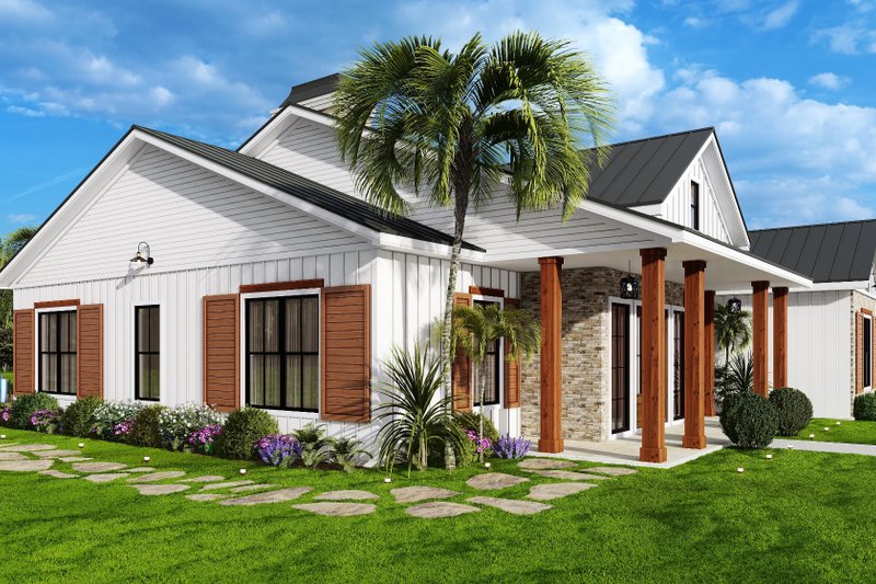 House Plan Design - Exterior - Other Elevation 4 for Ranch House Plan #54-564 - 3 bed, 2 bath